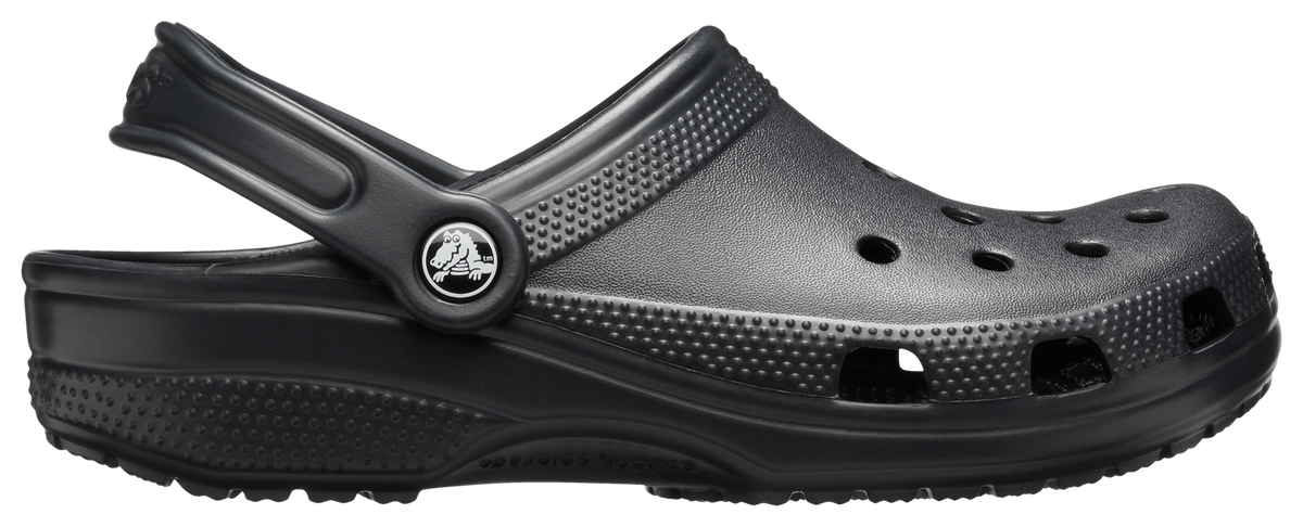 Crocs Classic Clog in Black, side view