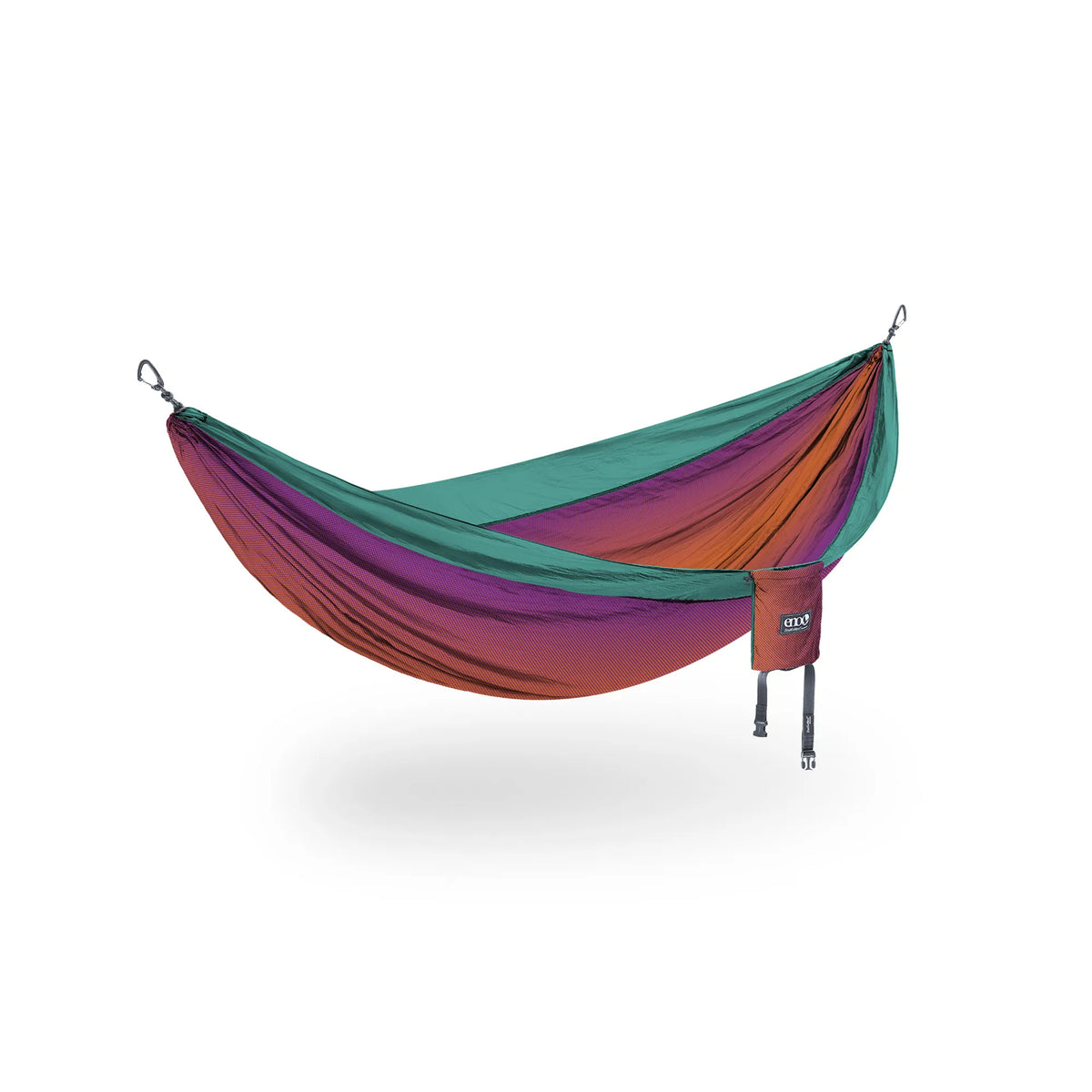 ENO DoubleNest Print Hammock in Fade/Seaglass, full product view
