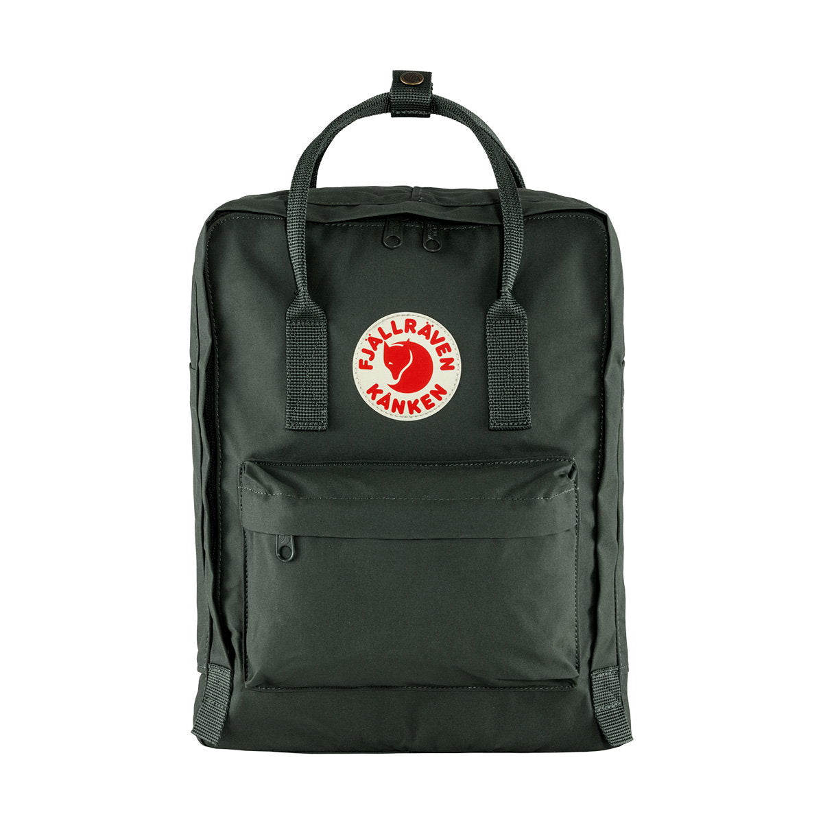 Fjällräven Kånken Classic 16 L backpack in Forest Green, front view