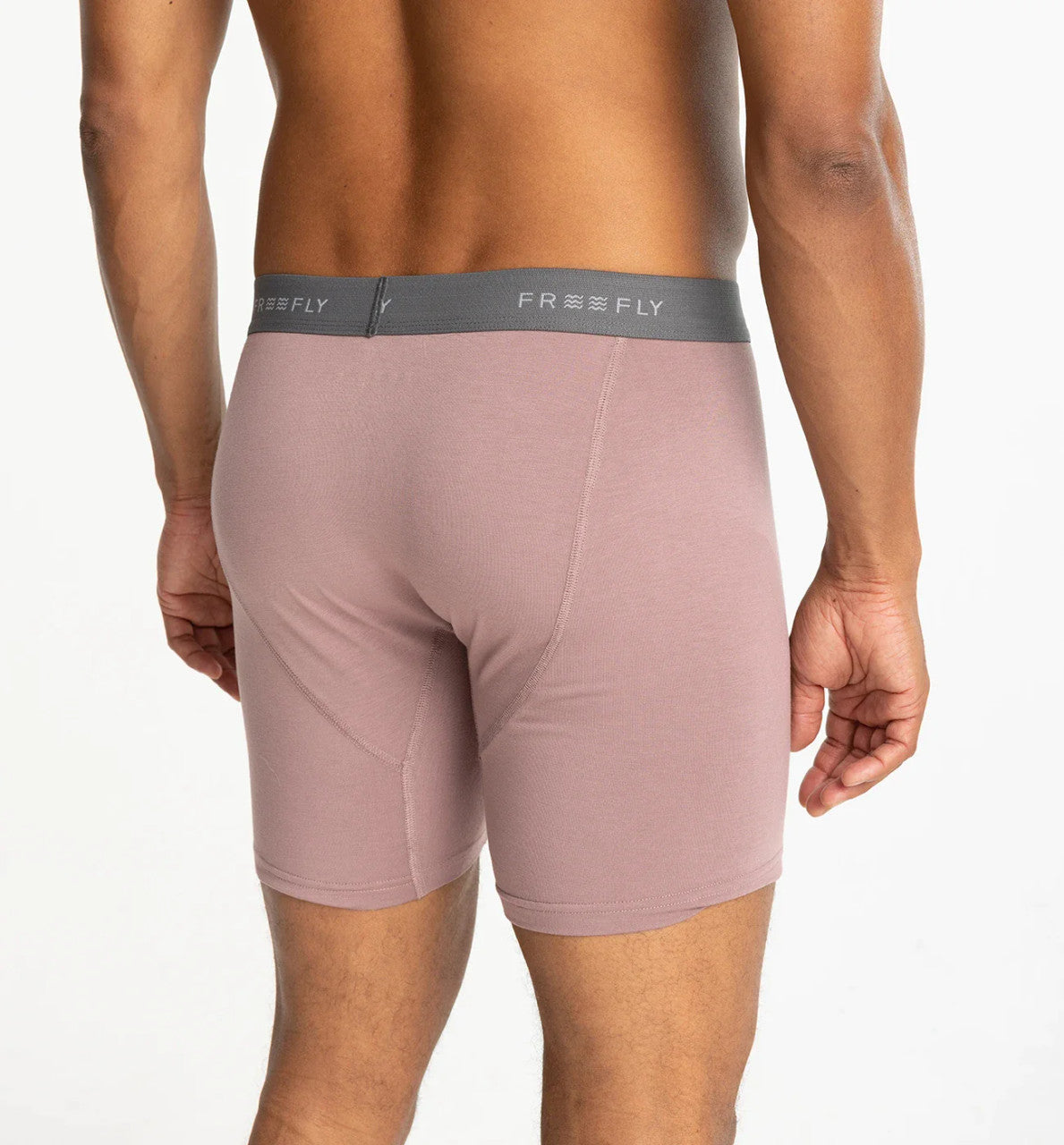 Free Fly men's Bamboo Comfort/Motion Boxer Brief in Fig, front product view