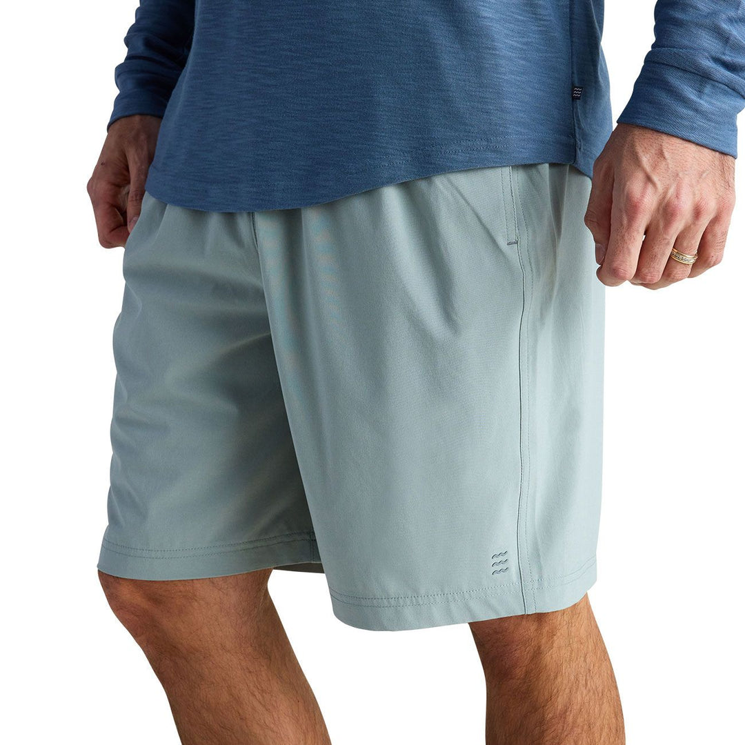 Free Fly Men's Breeze Short 6-inch in Green Haze, front view