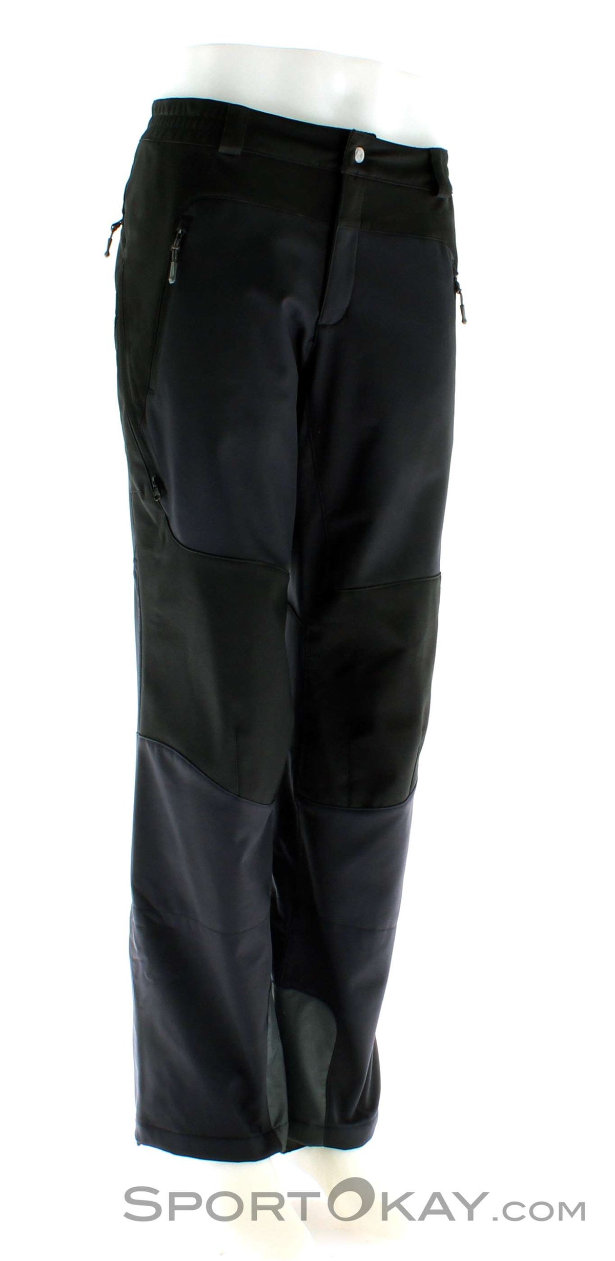 Mammut Alto men's softshell touring pants in Black, style 1020-03751, front view