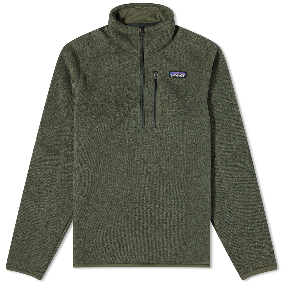 Patagonia Men's Better Sweater 1/4-Zip fleece in Industrial Green, front view