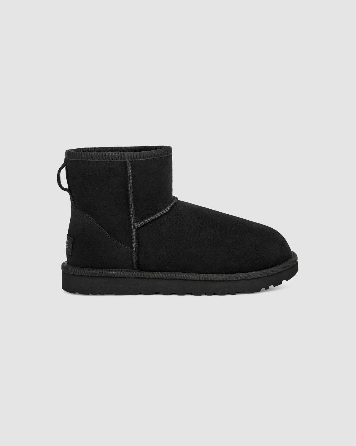 UGG women's Classic Mini II boot style 1016222 in Black, front three-quarter view