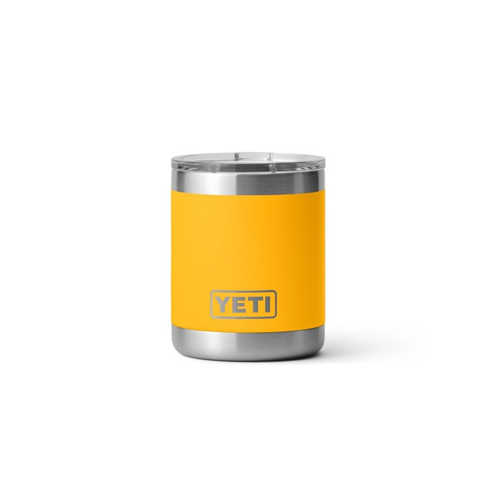 YETI Rambler 10 oz Lowball in Alpine Yellow, front view