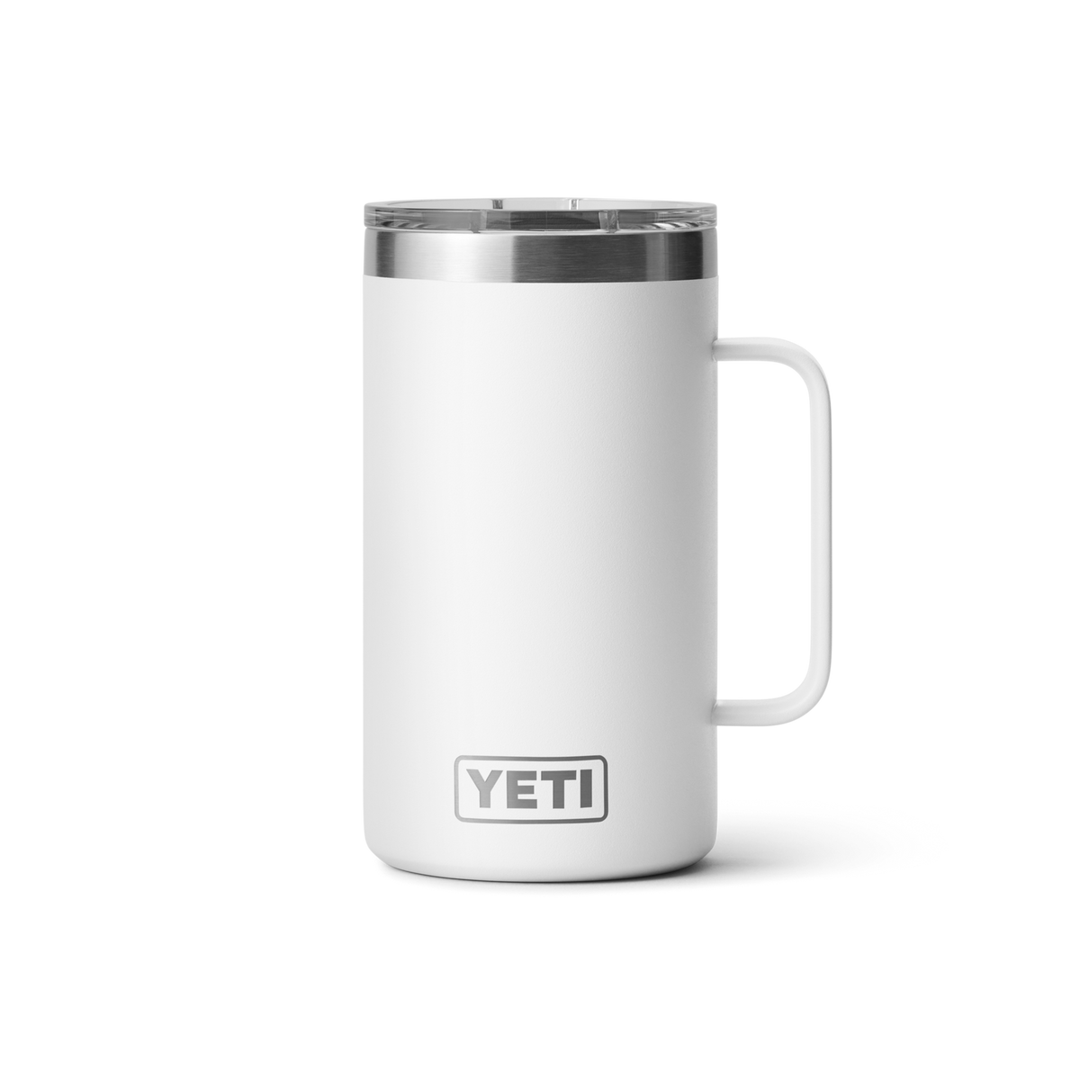 YETI Rambler 24 oz Mug in White with MagSlider lid, front view